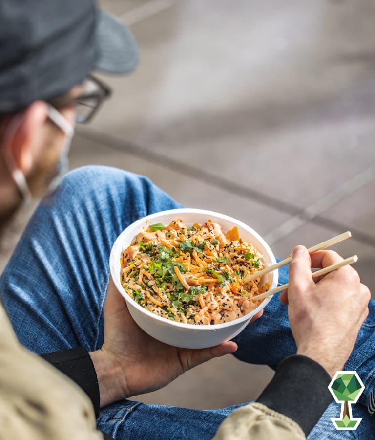 Eating a bowl