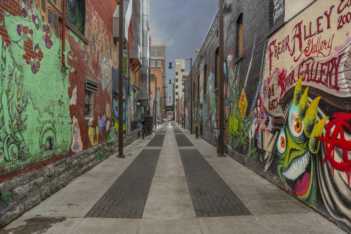 Freak Alley in Downtown Boise